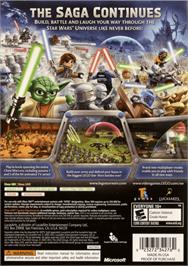 Box back cover for Lego Star Wars 3 - The Clone Wars on the Microsoft Xbox 360.
